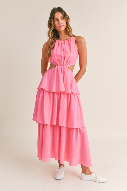 Pink Carrie Midi Dress